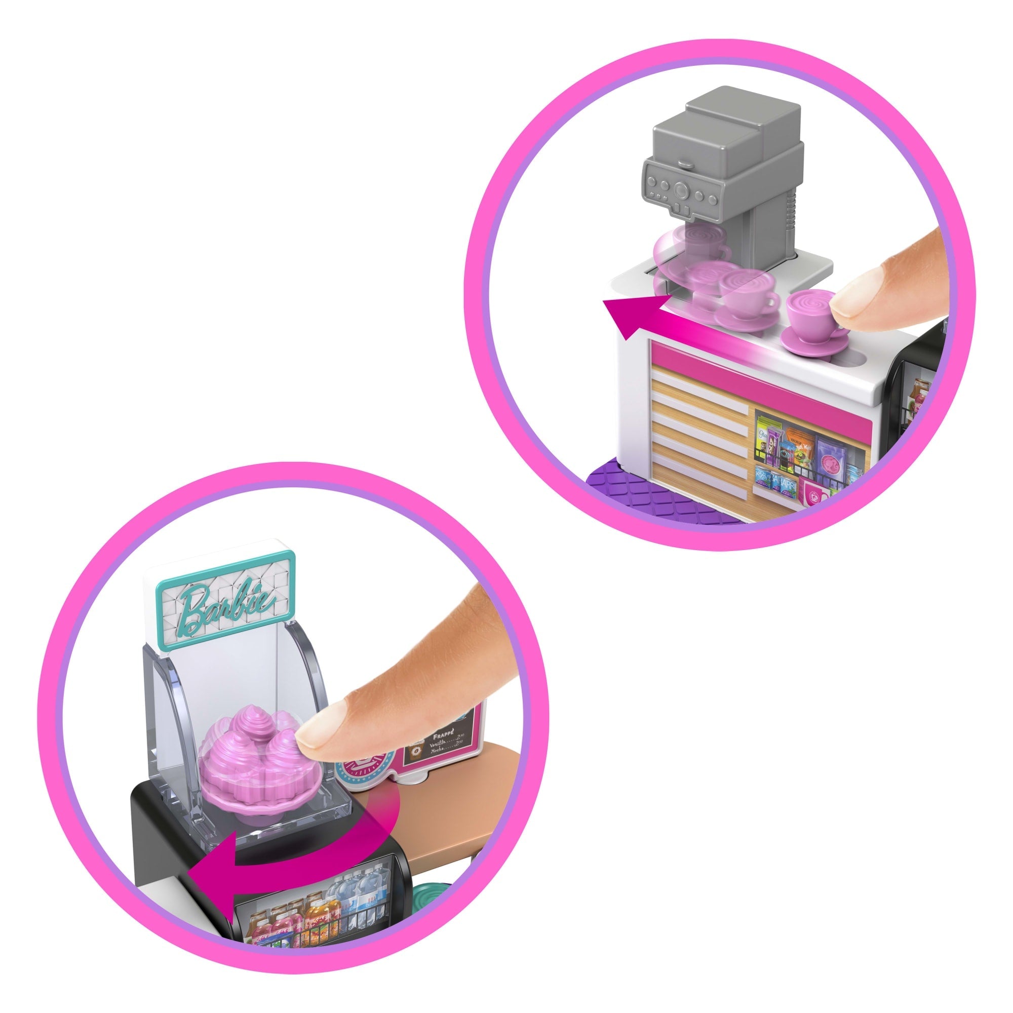 Barbie Mini BarbieLand Conjunto de Brinquedo Cafeteria com Mini Boneca