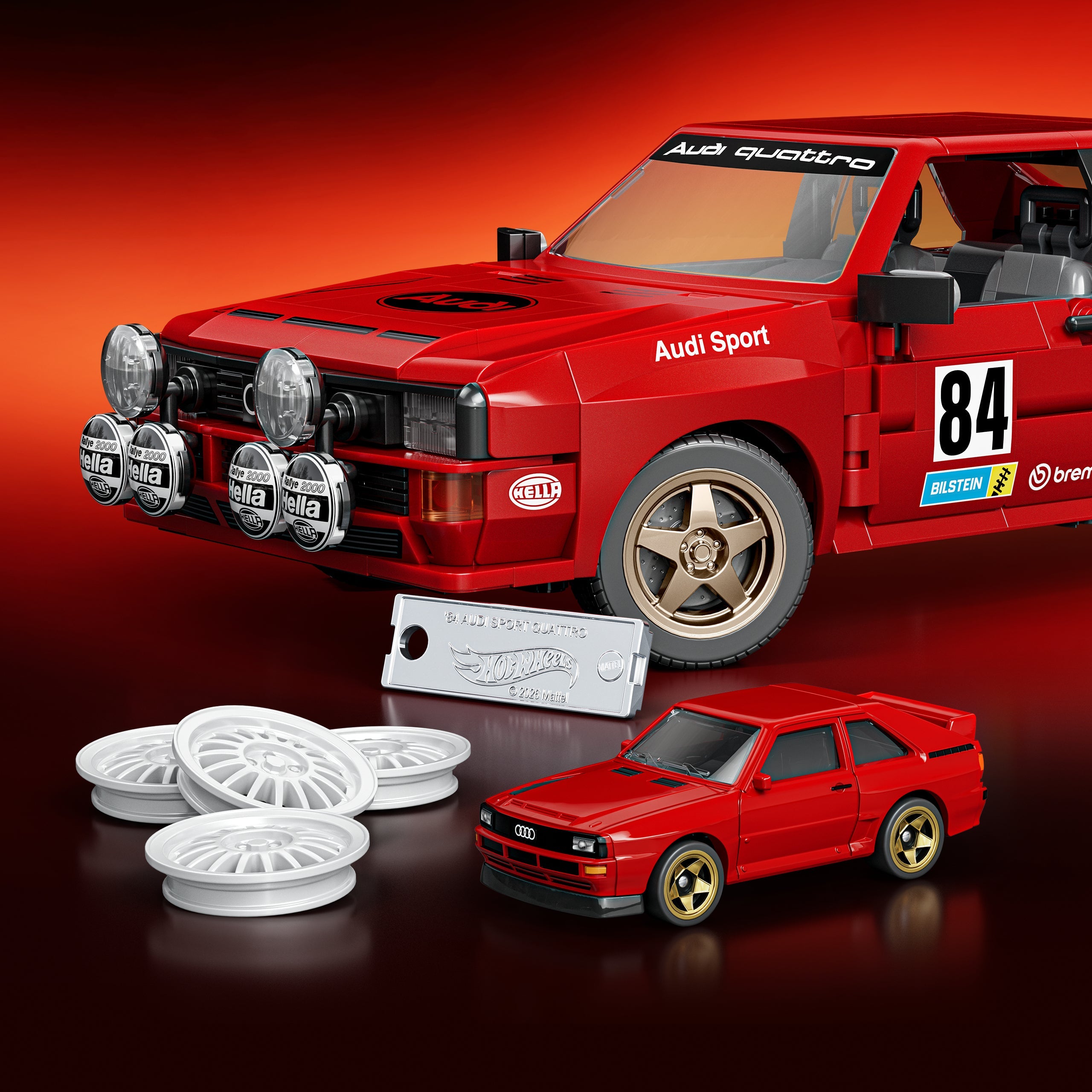 Mattel Brick Shop Hot Wheels ’84 Audi Sport Quattro Building Toy Kit
