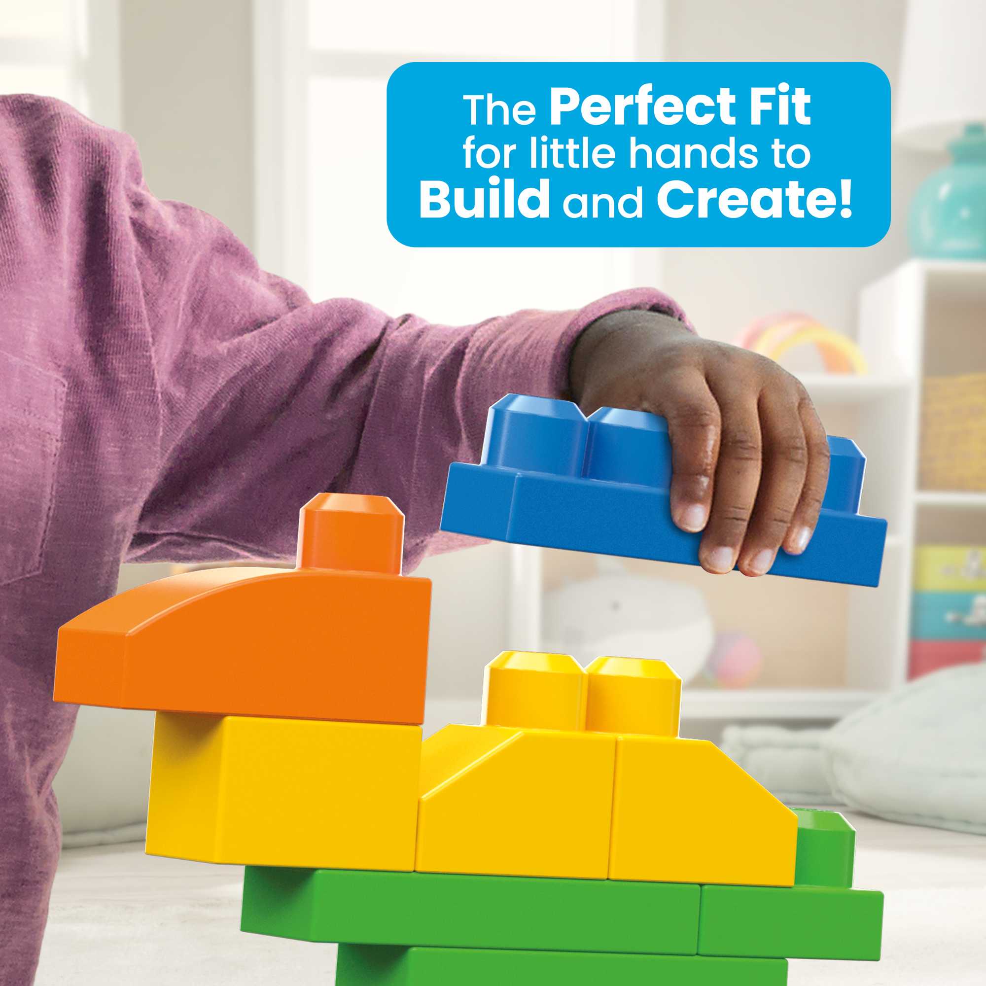 MEGA Bloks First Builders Deluxe Building Bag Toy Blocks With Storage Bag (150 Pieces) For Toddler