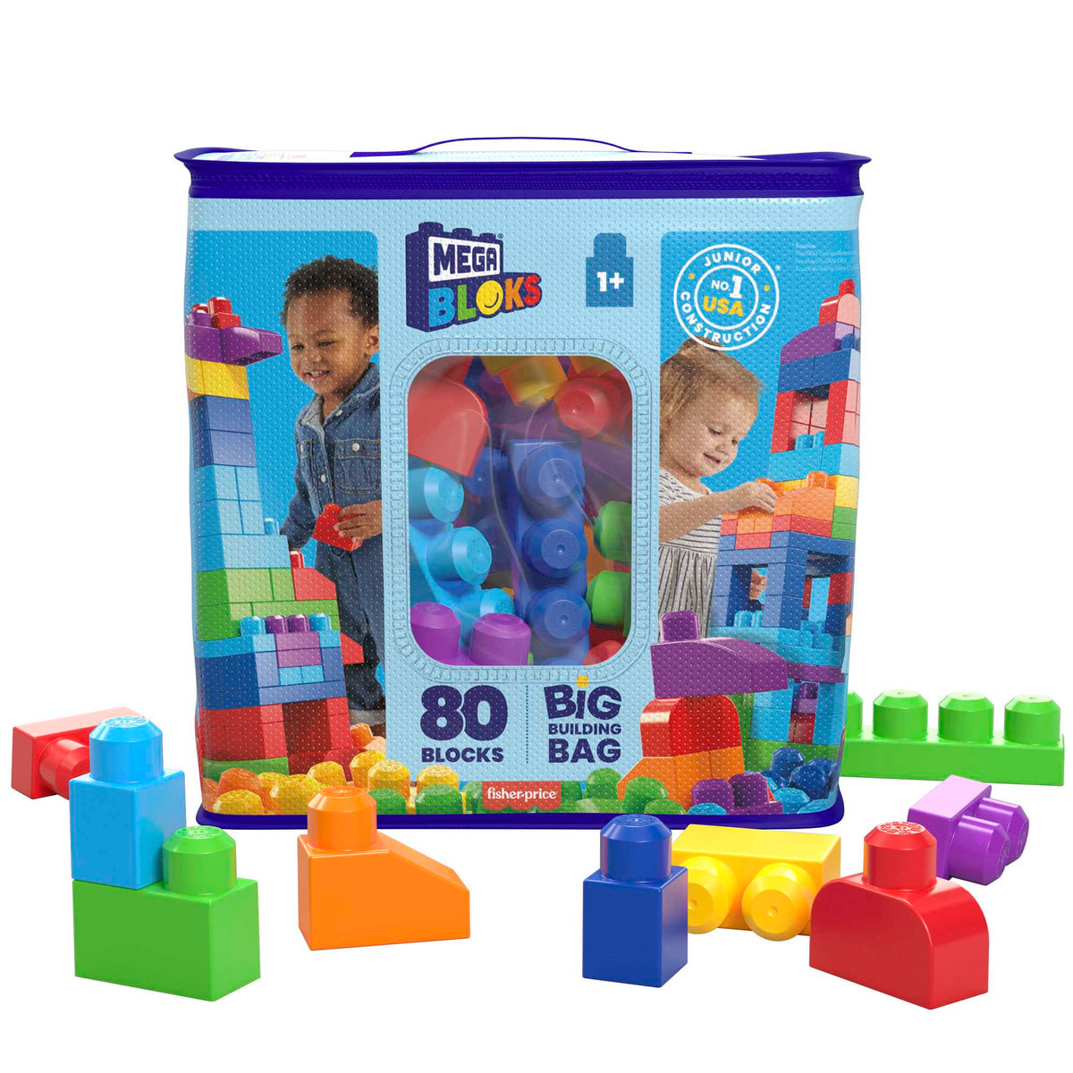 Mega Bloks Grand Sac de Construction Avec 80 Briques