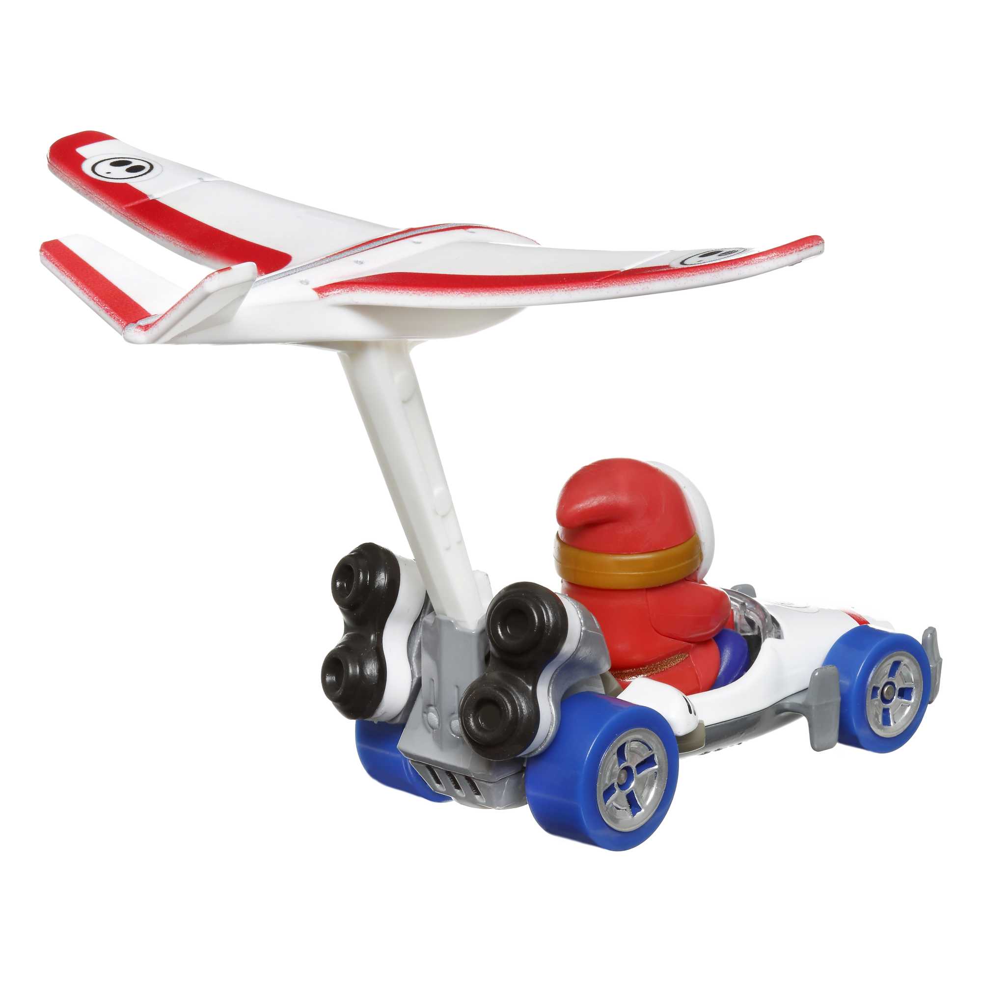 Hot Wheels Mario Kart Vehículo de Juguete Shy Guy B Dasher con Plane Glider