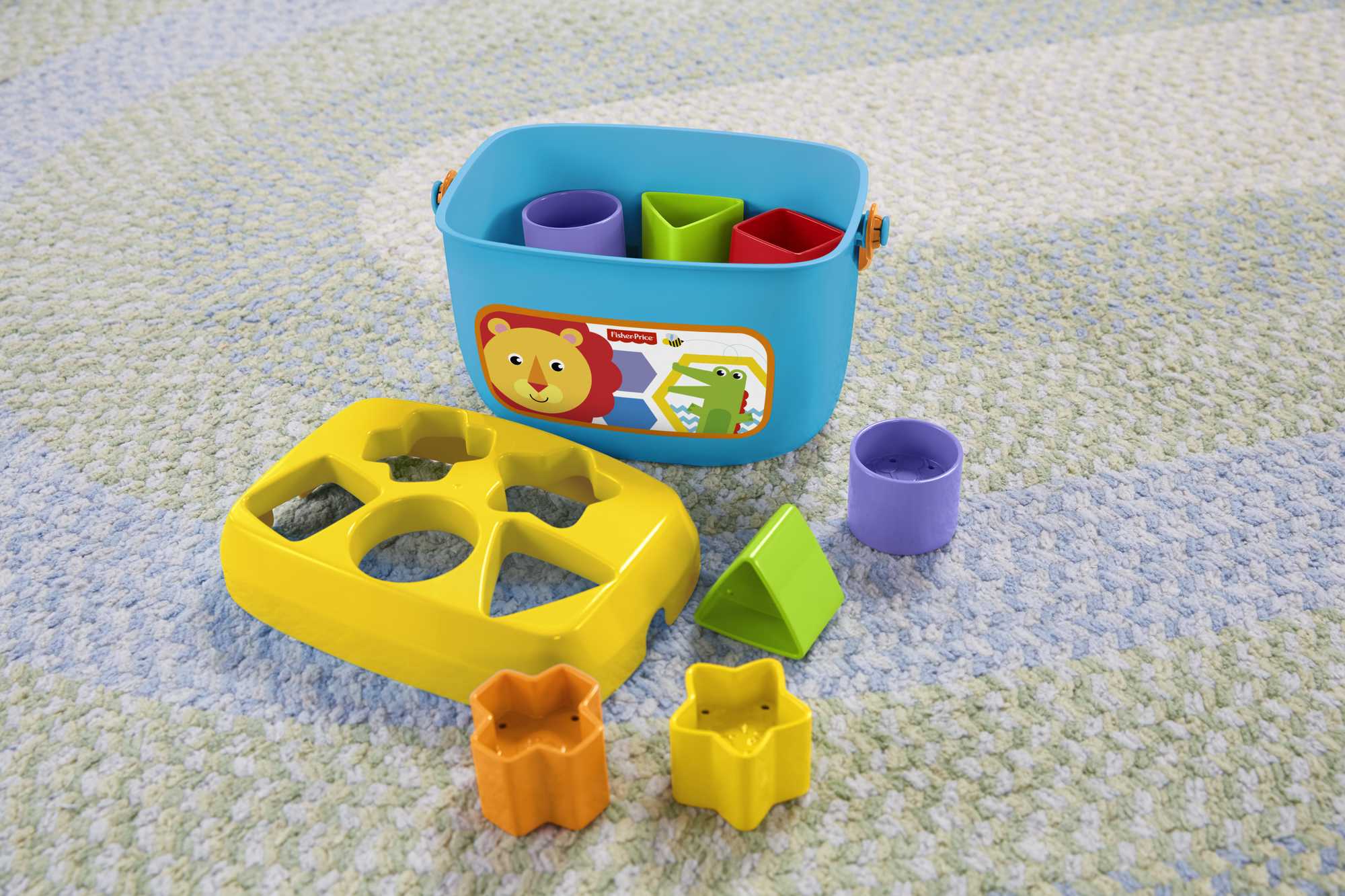 Fisher-Price Baby's First Blocks Shape-Sorting Toy, Set Of 10, For Infants 6+ Months