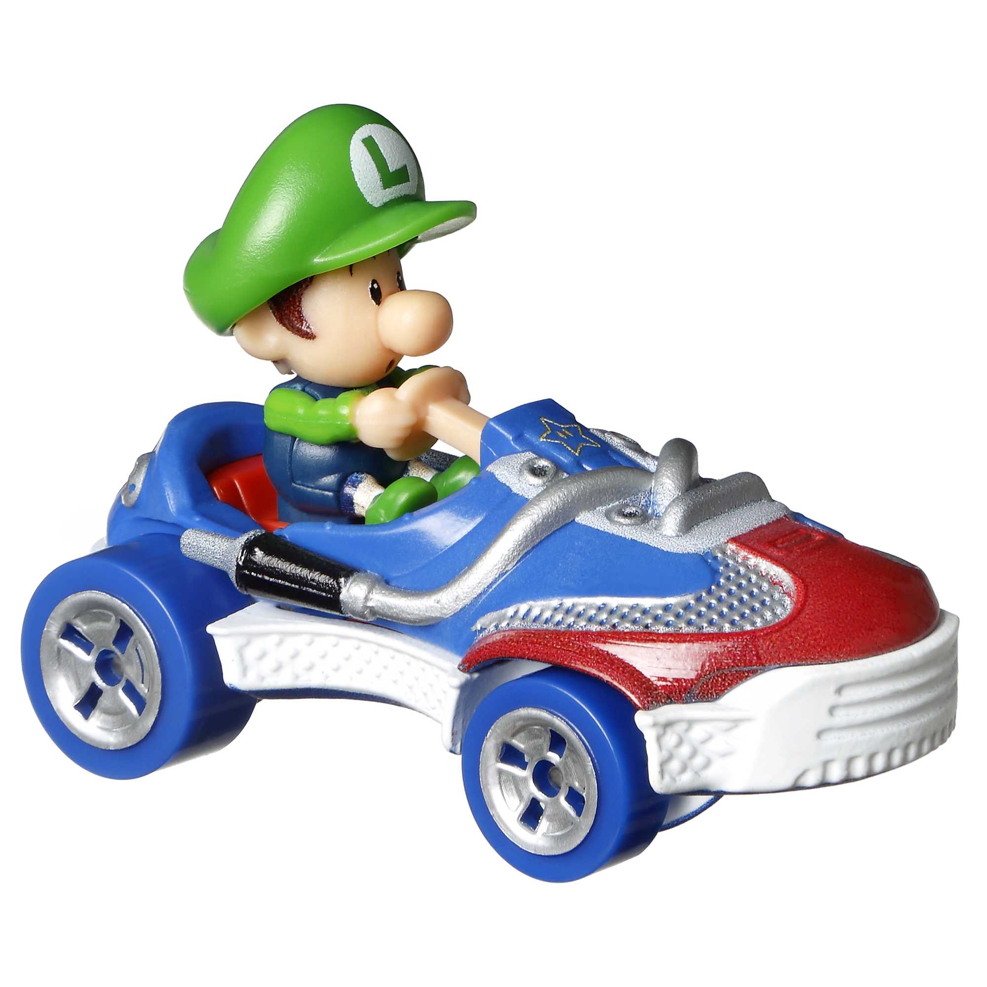 Hot Wheels Mario Kart Veículo de Brinquedo Baby Luigi Sneeker