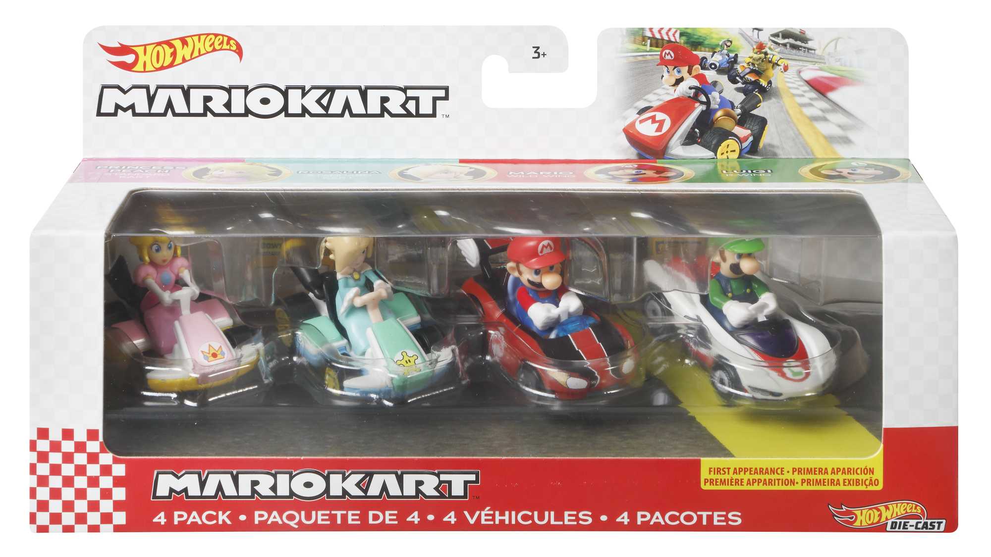 Hot Wheels Mariokart 4 Pack