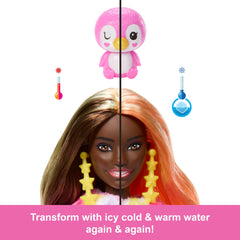 Barbie Cutie Reveal Penguin Doll & Accessories, Color Dream Series With 10 Surprises