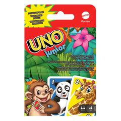 UNO Junior Card Game For Kids With Simple Rules & Animal Matching For 2-4 Players