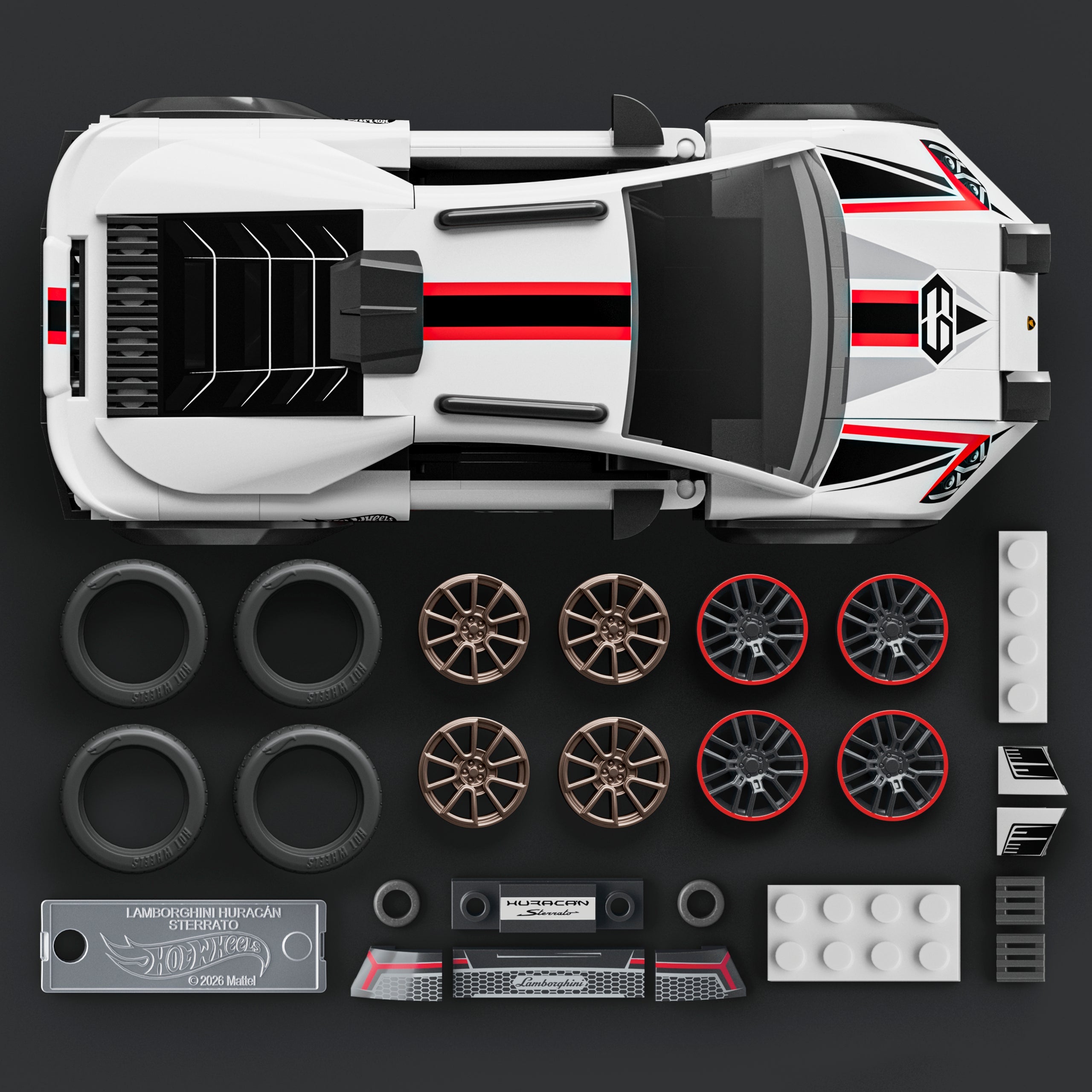 Hot Wheels-Coffret de Construction Lamborghini Huracán Sterrato