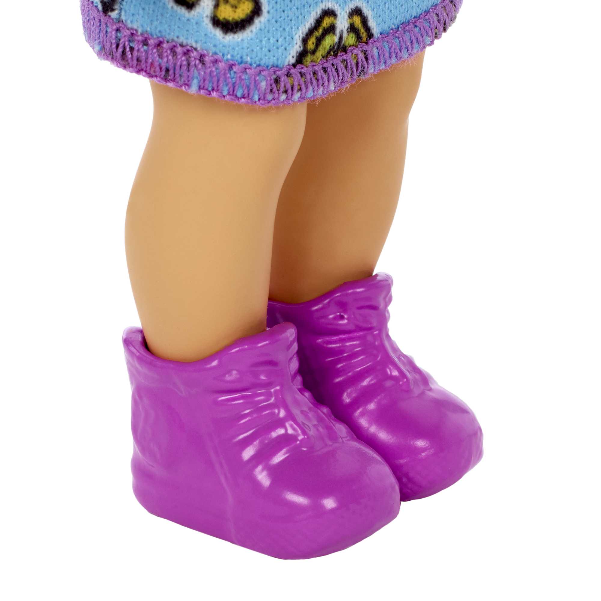 Barbie Small Doll And Accessories, Babysitters Inc. Set With Toilet And 5 Pieces