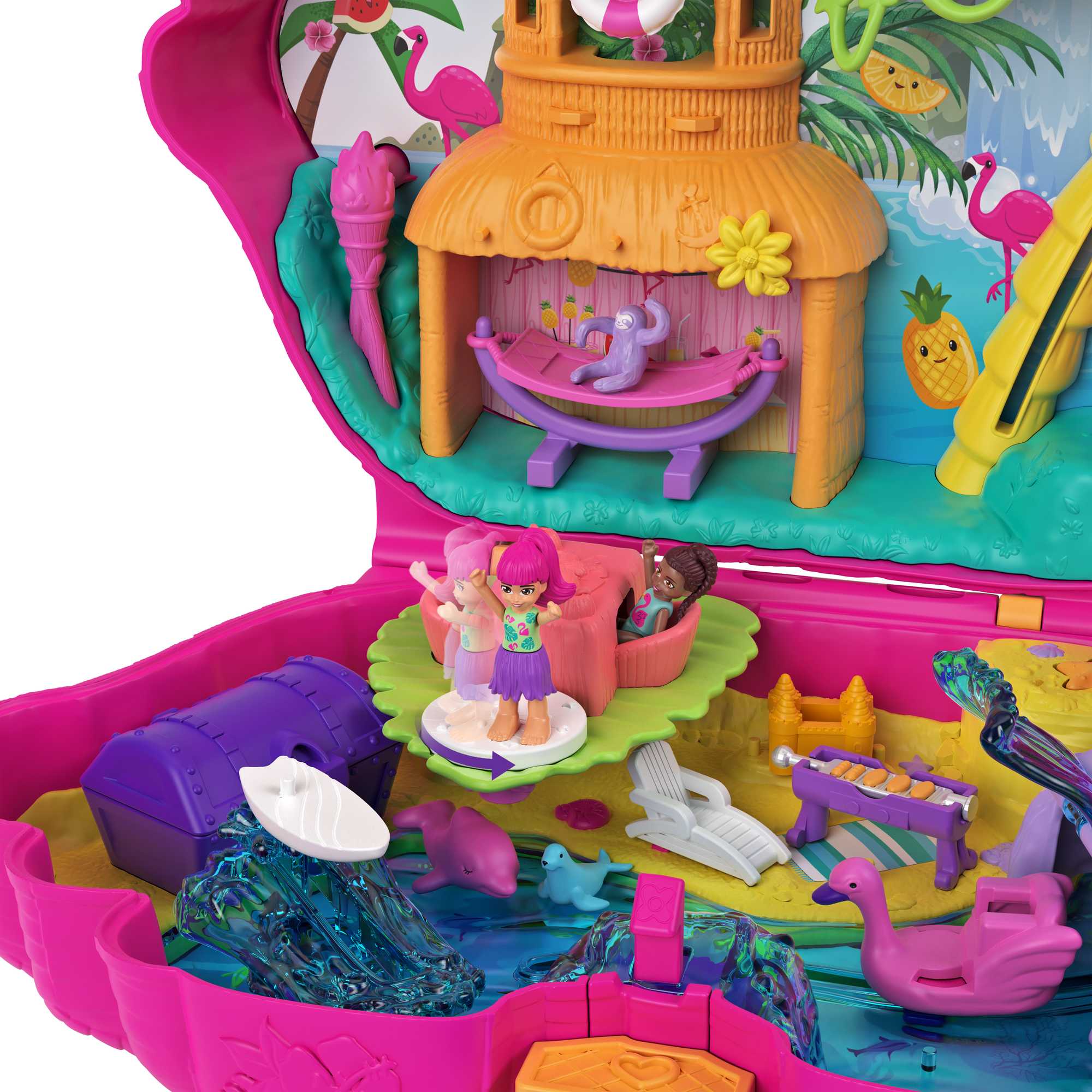 Polly Pocket Grand Coffret Flamant Rose de Fête