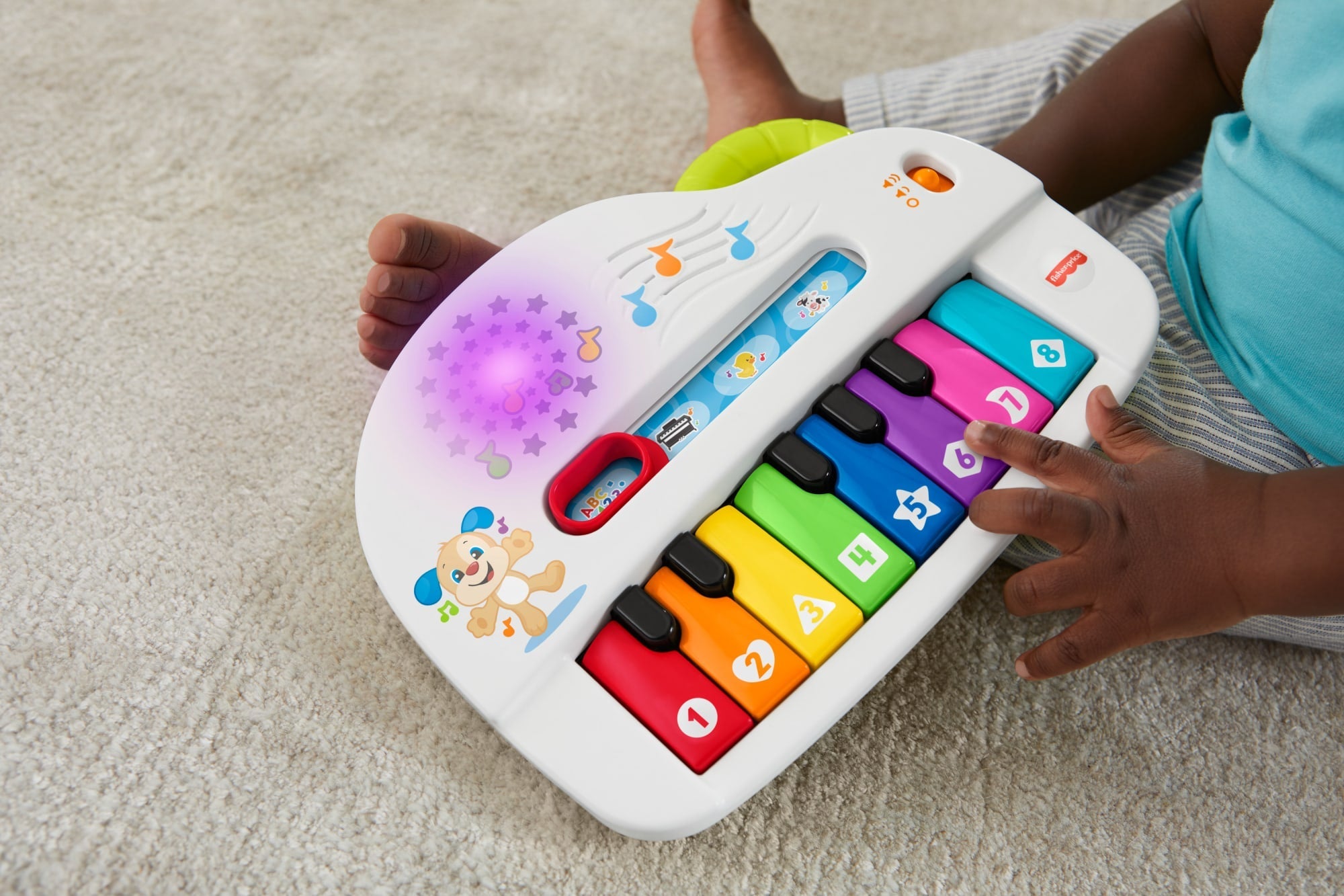 Fisher-Price Aprender e Brincar Brinquedo para Bebês Piano Cachorrinho