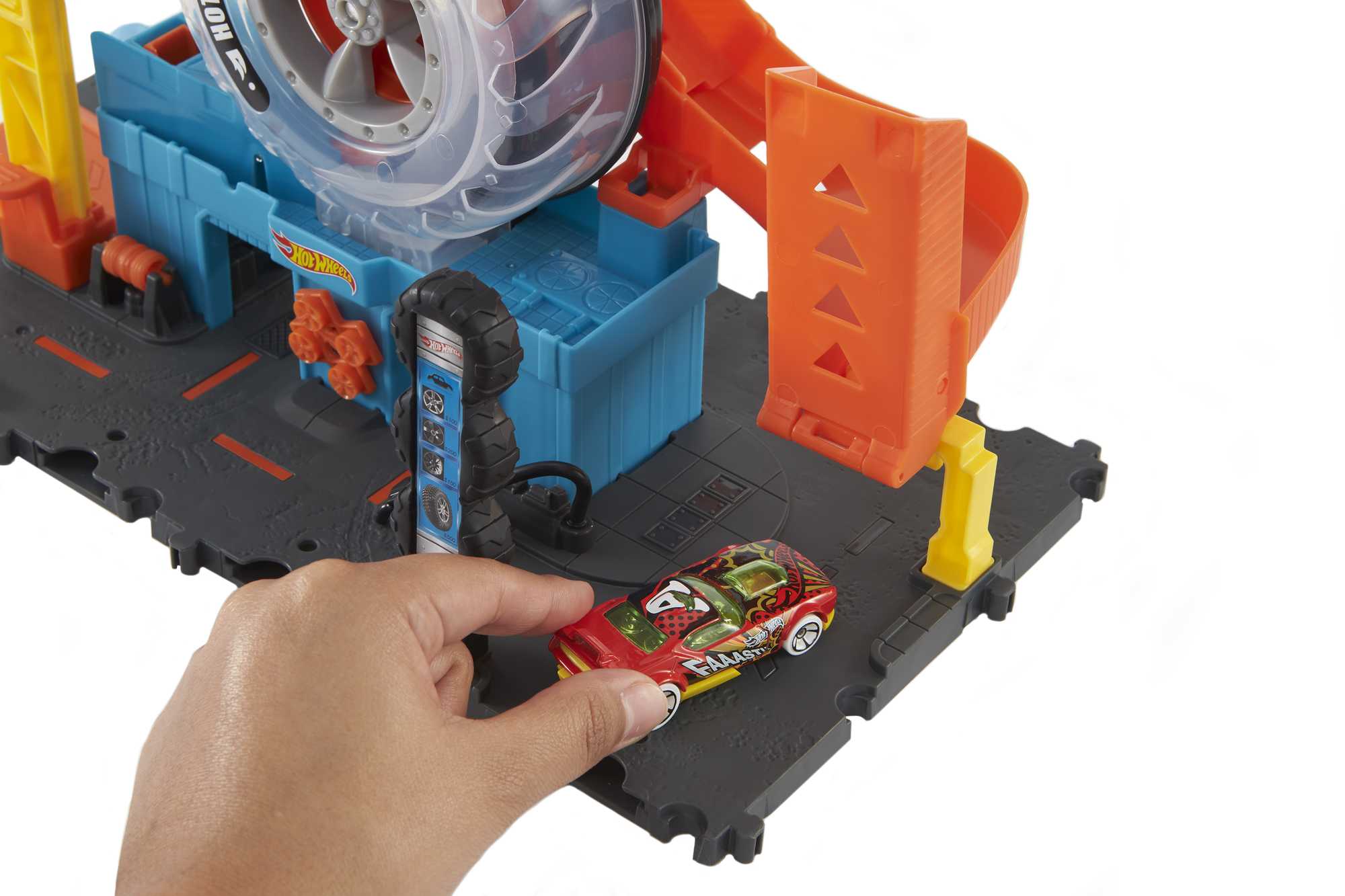 Hot Wheels City Pista de Brinquedo Super Loja de pneus