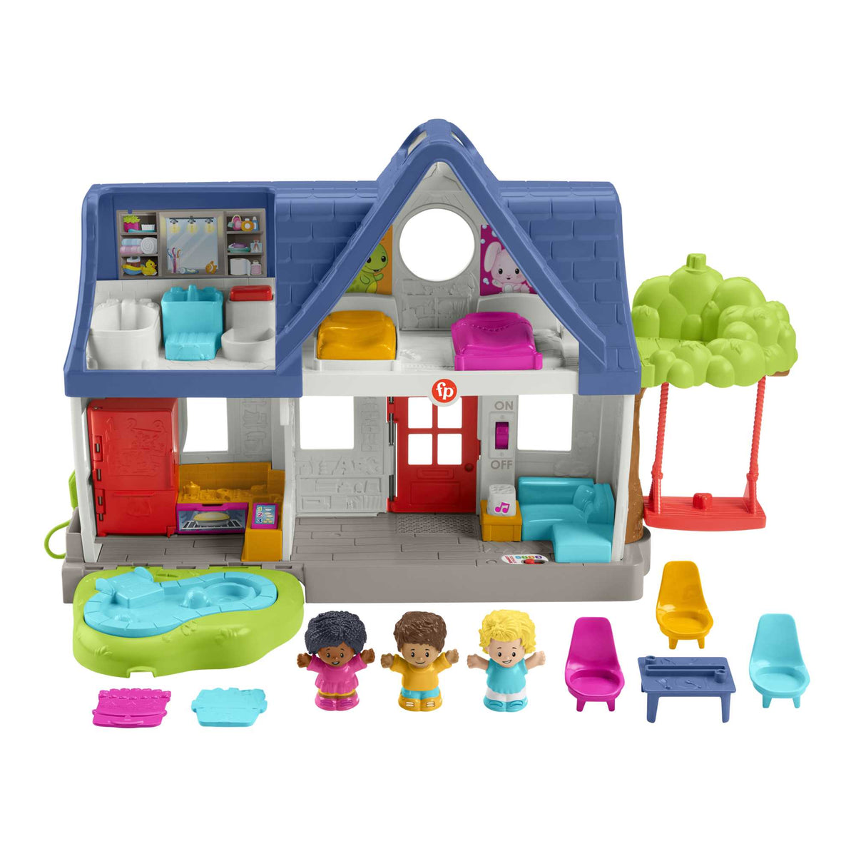Fisher-Price Little People Friends Together Play House Playset Toddler Learning Toy With Figures And Music