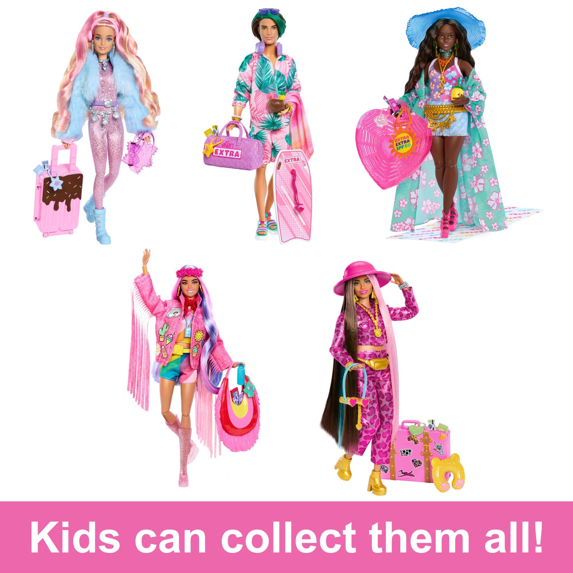 Travel Barbie Doll With Beach Fashion, Barbie Extra Fly