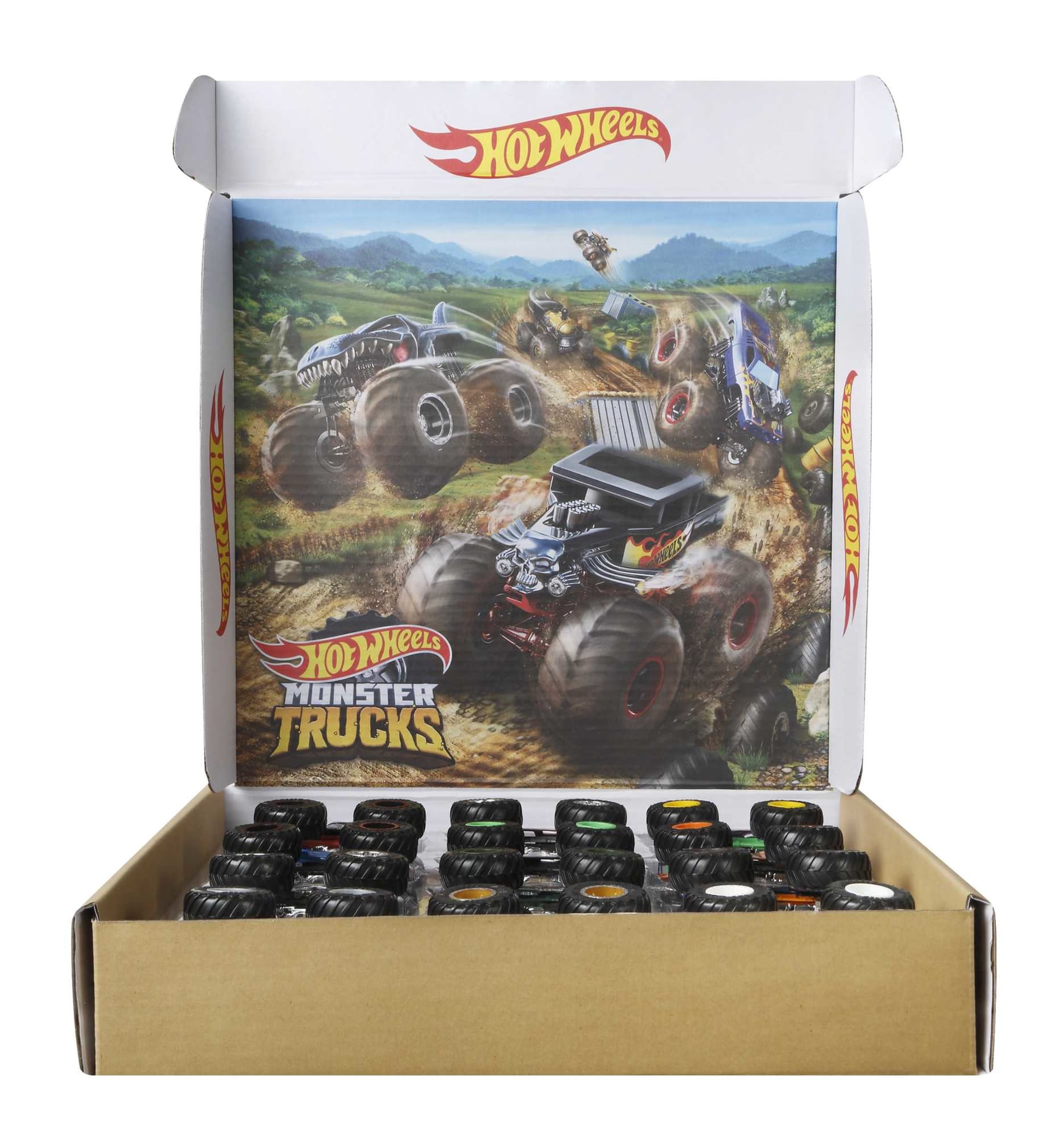 Hot Wheels Monster Trucks, Set Of 12 1:64 Die-Cast Toy Trucks For Kids