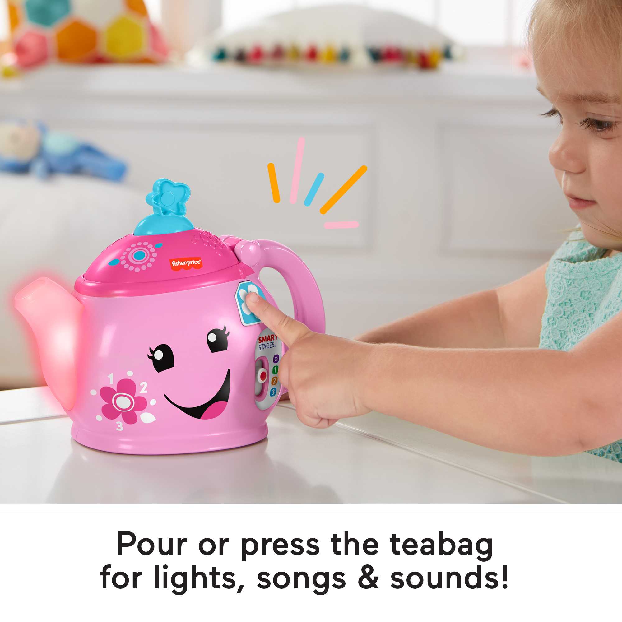 Fisher-Price Laugh & Learn Sweet Manners Tea Set Interactive Toddler Toy