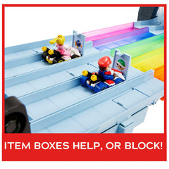 Hot Wheels Mario Kart Rainbow Road Raceway Set With 2 1:64 Scale Vehicles