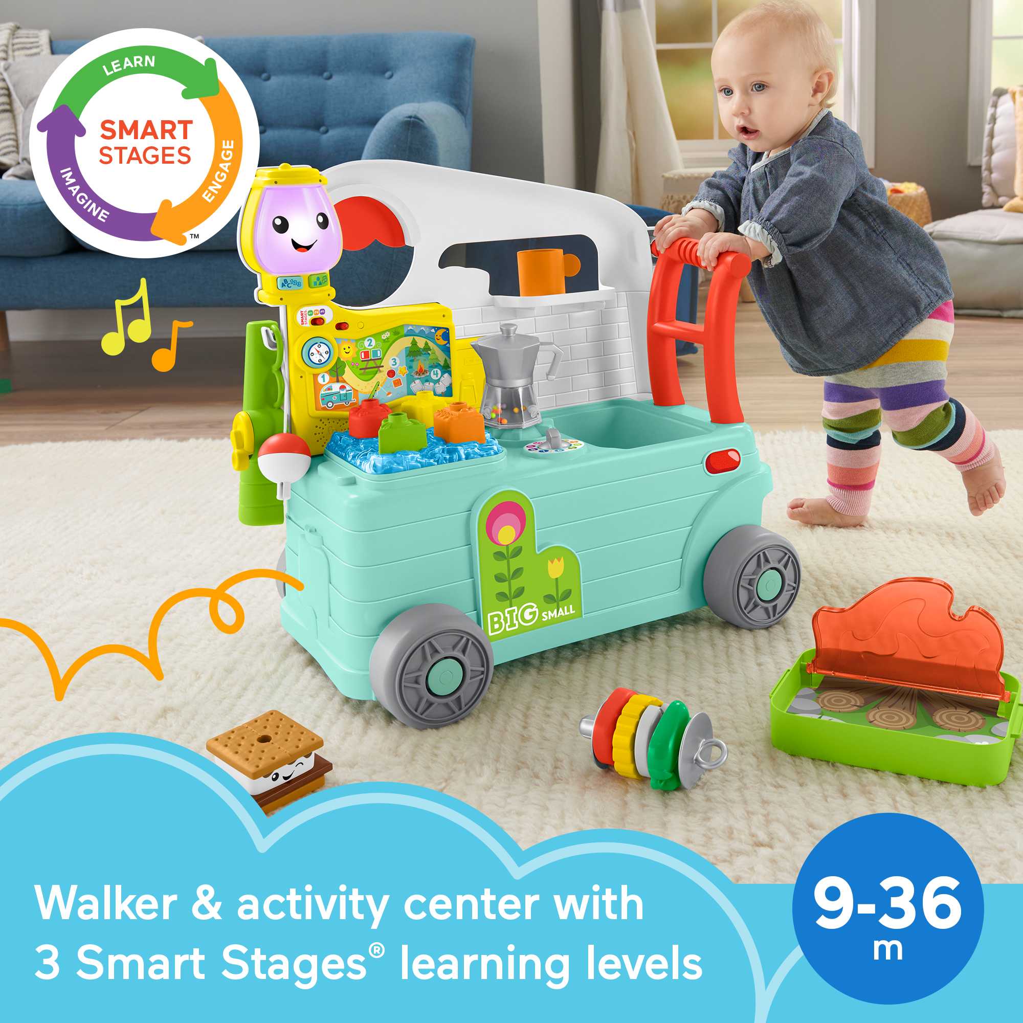 Fisher-Price Laugh & Learn 3-in-1 On-The-Go Camper - English & French Version