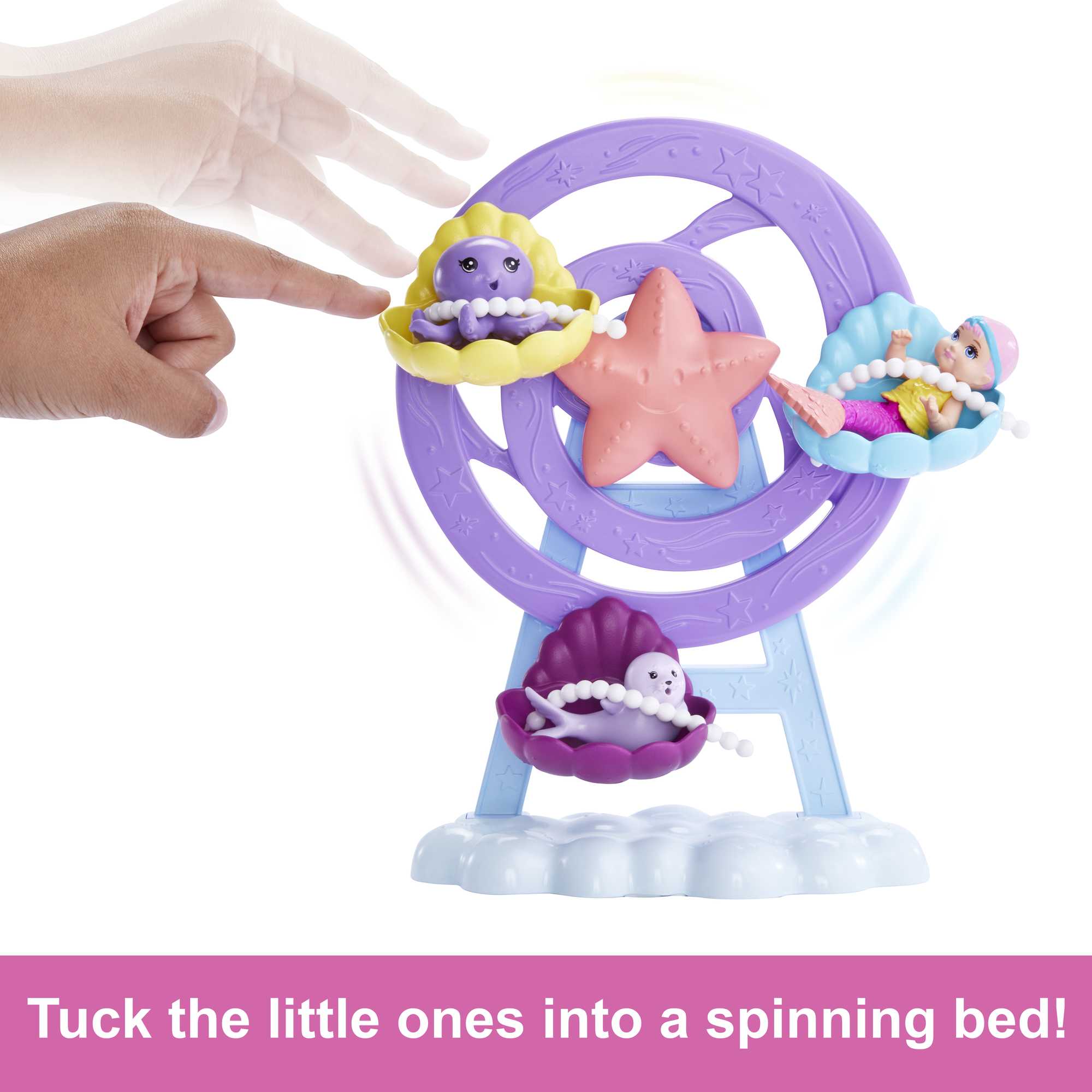 Barbie Mermaid Doll, Nurturing Playset With Merbaby, Octopus And Seal