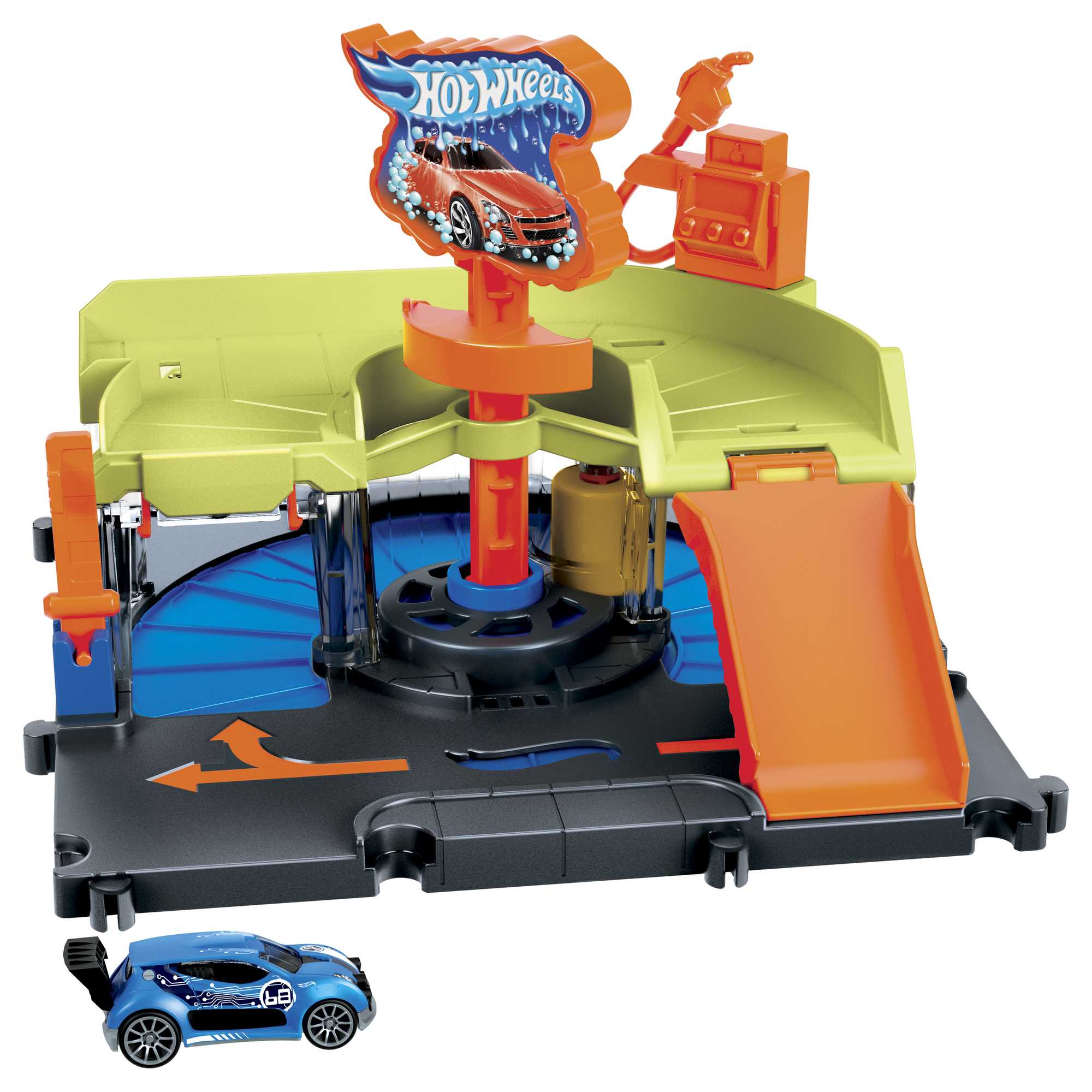 Hot Wheels City Pista de Juguete Autolavado de la Ciudad