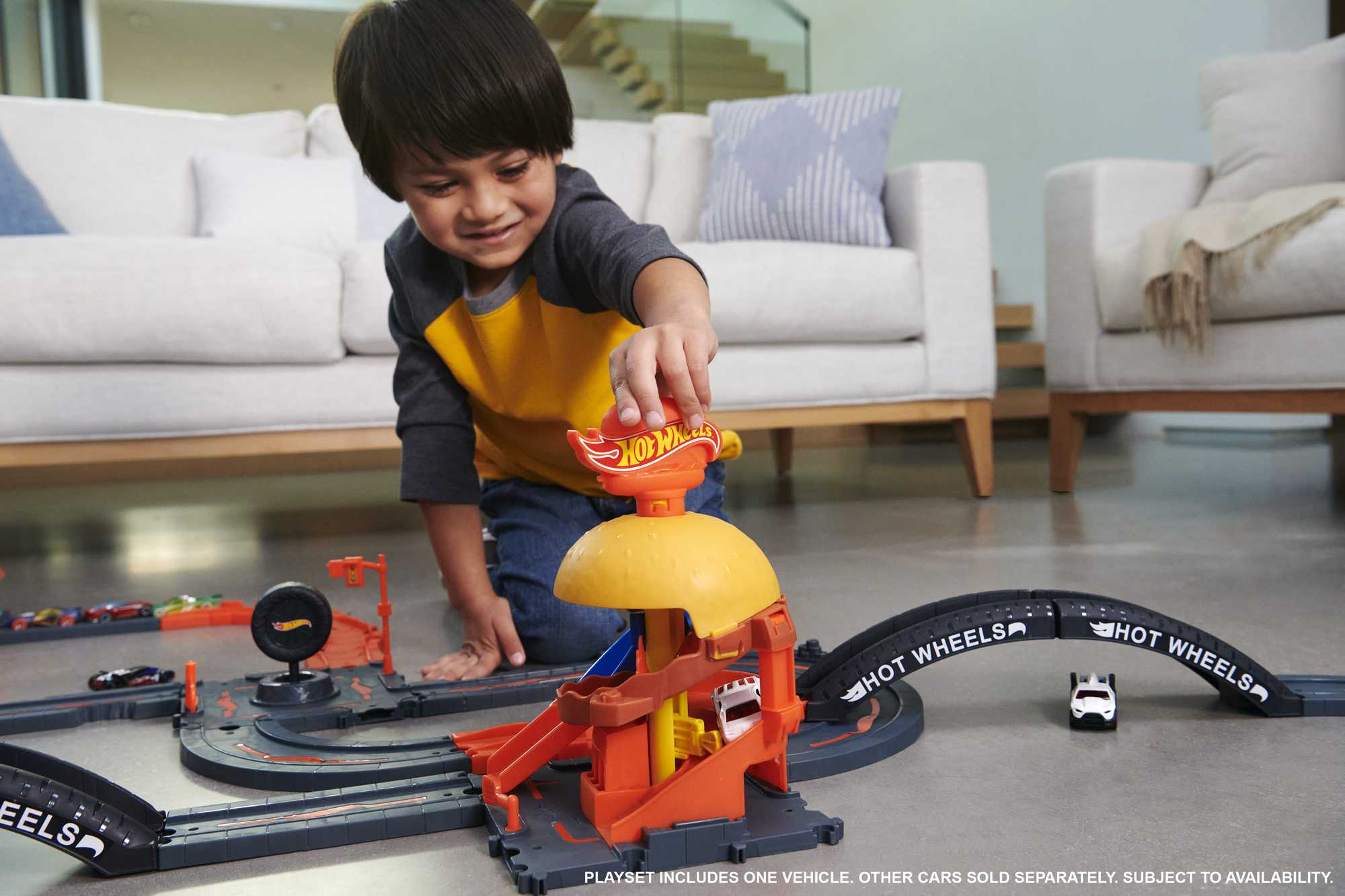 Hot Wheels City Pista de Juguete Tienda de Hamburguesas