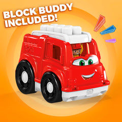 MEGA BLOKS Freddy Fire Truck Fisher-Price Toy Blocks With 1 Figure (6 Pieces) For Toddler