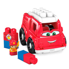 MEGA BLOKS Freddy Fire Truck Building Set With 4 Big Building Blocks