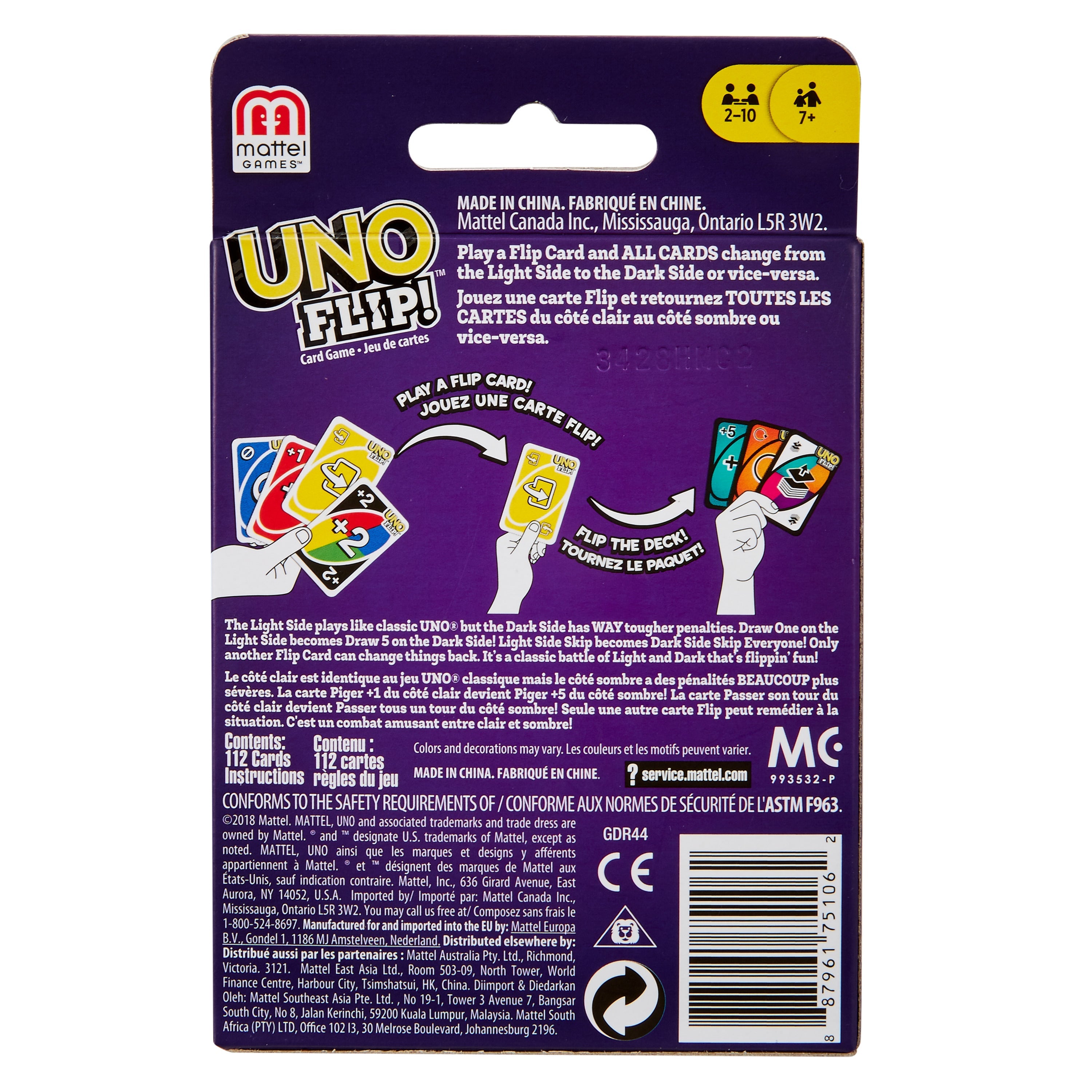 UNO Flip! Card Game With Color Blind Accessible Deck For Kids, Adults & Family Night