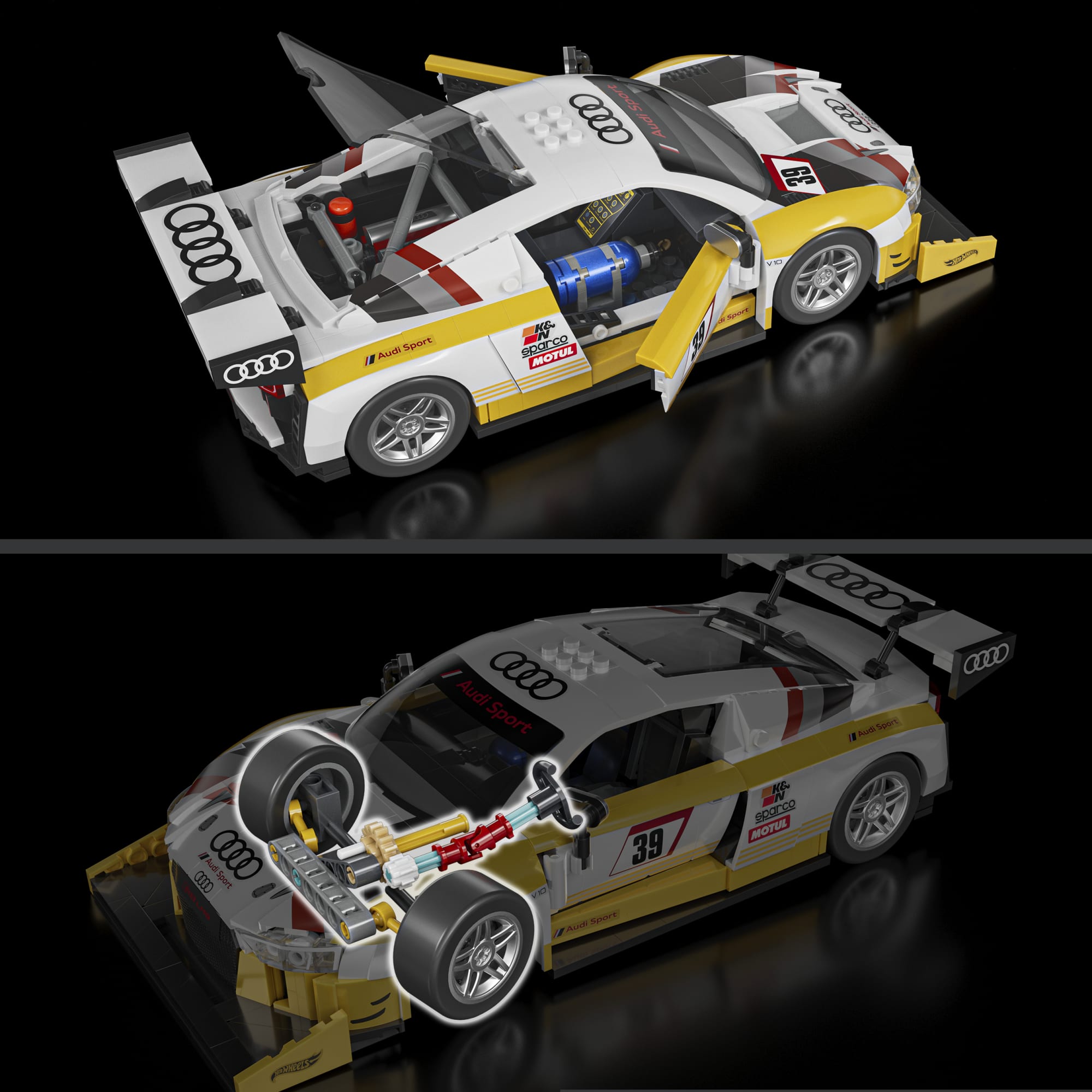Hot Wheels Coffret de Construction Audi R8 Lms