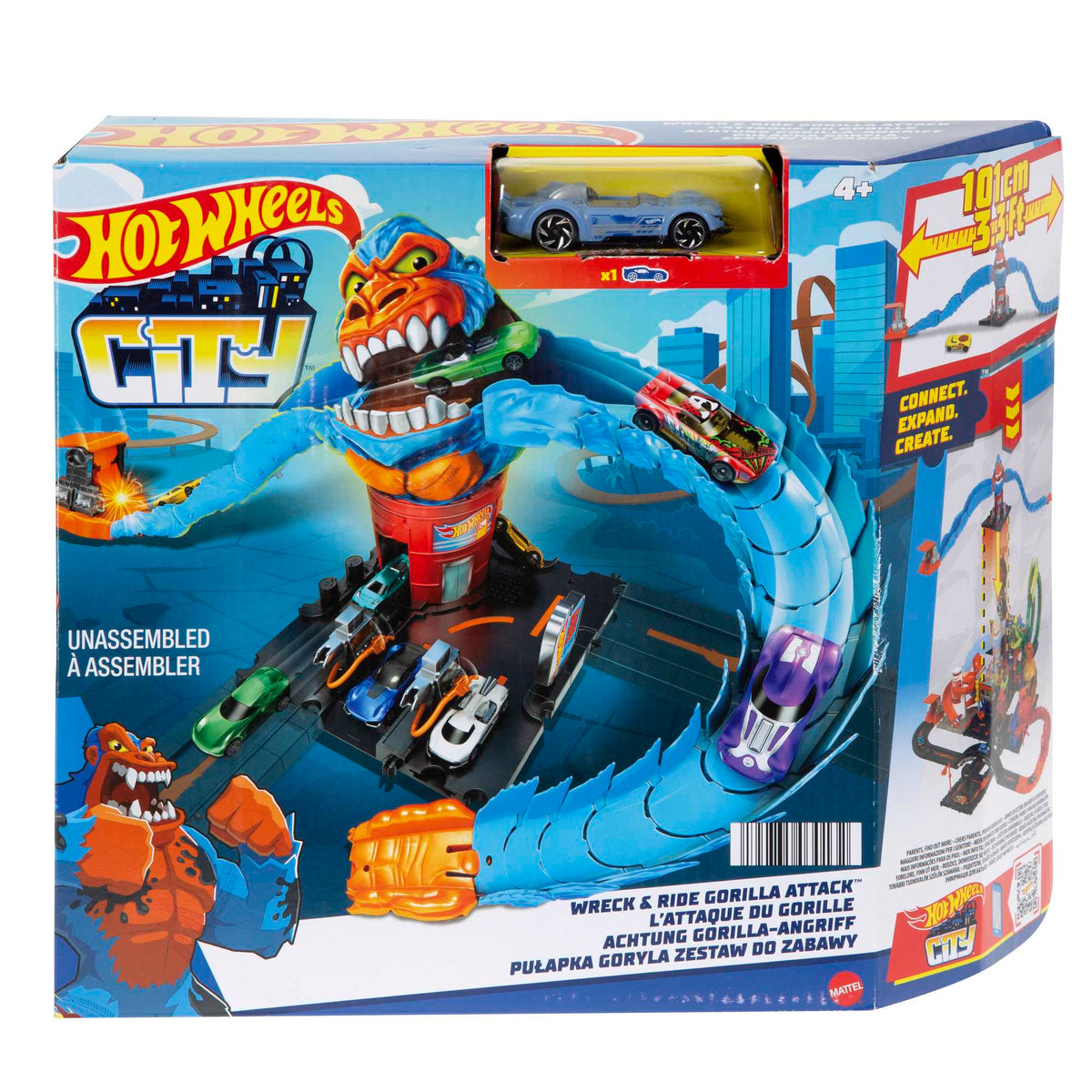 Hot Wheels City Pista de Brinquedo Nêmesis Gorila