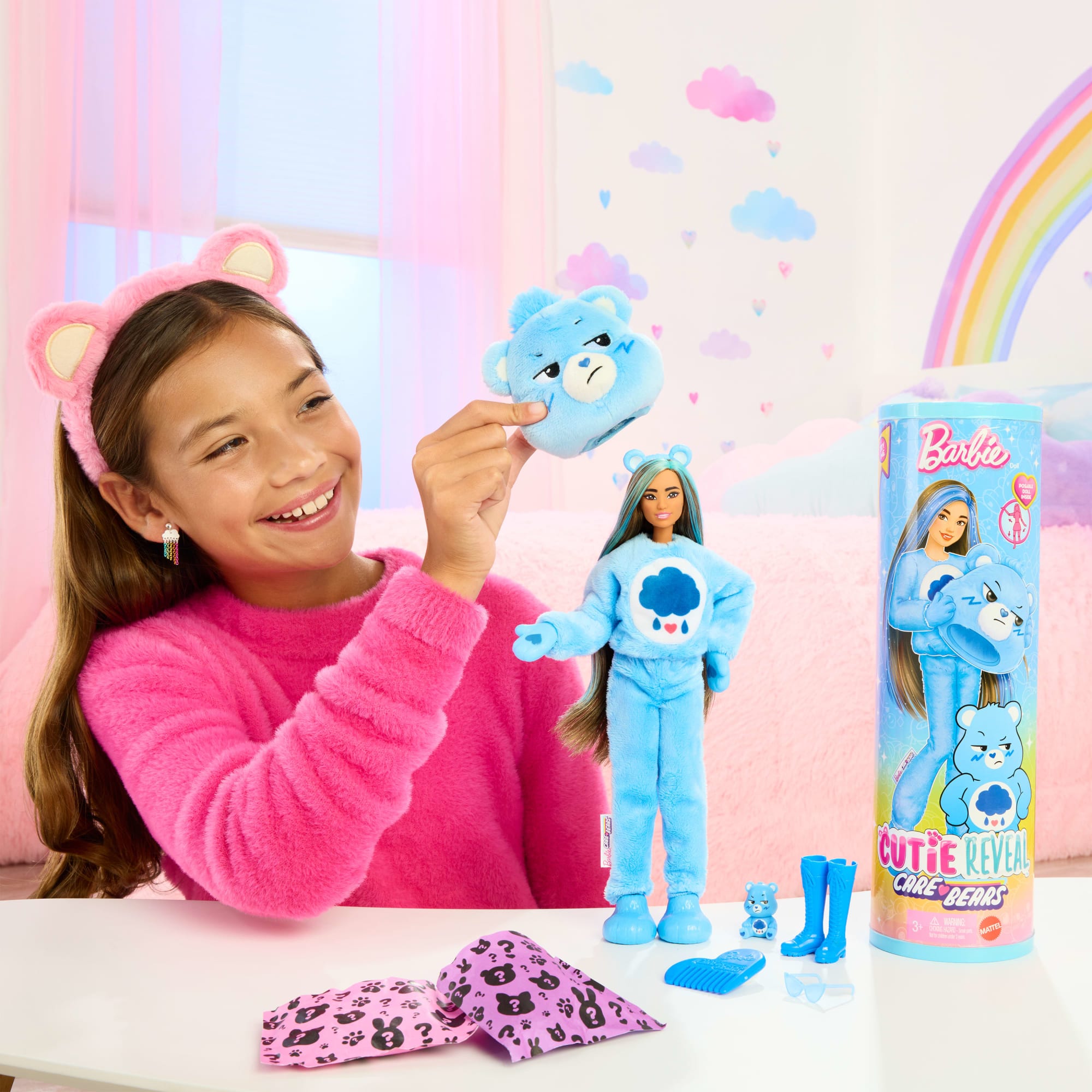 Barbie Cutie Reveal Muñeca Ositos Cariñositos Azul