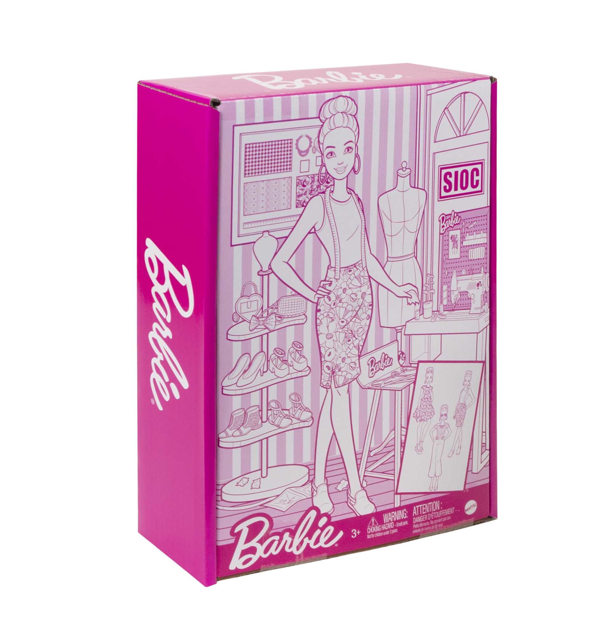 Barbie Fashion Designer Doll (12-In/30.40-Cm) & Studio, 25+ Design & Fashion Accessories, Ages 3 & Up