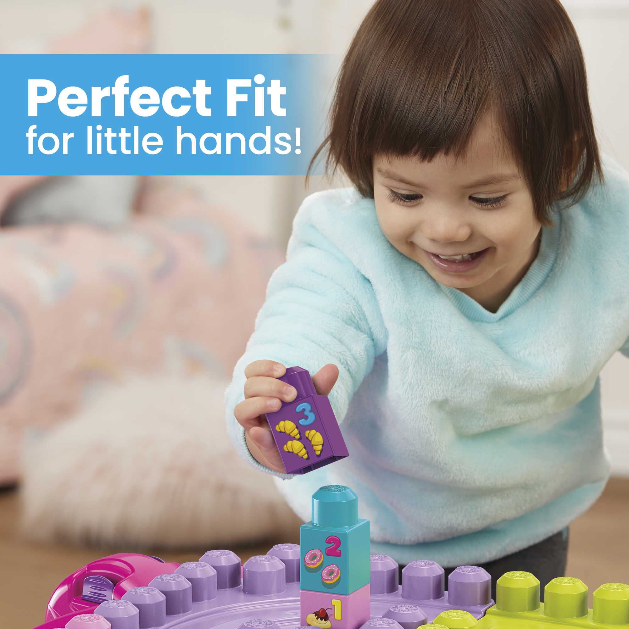 MEGA BLOKS First Builders Build ‘n Learn Table Block Toy With Storage (30 Pieces) For Toddler