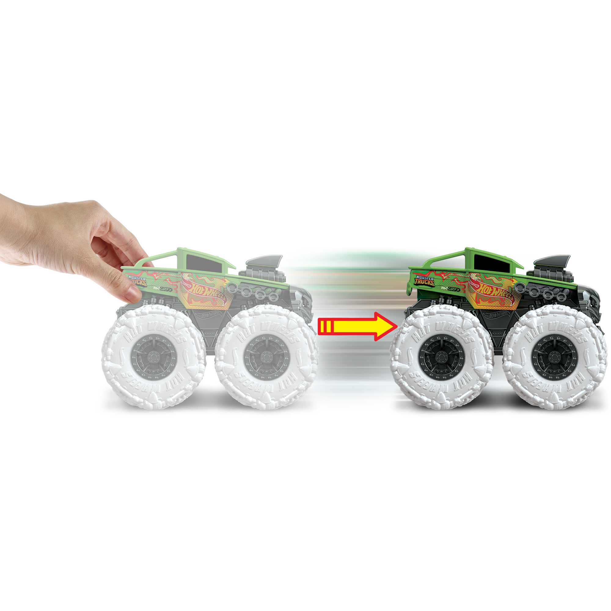 Hot Wheels Monster Trucks Vehículo de Juguete Llantas Todo Terreno Escala 1:43