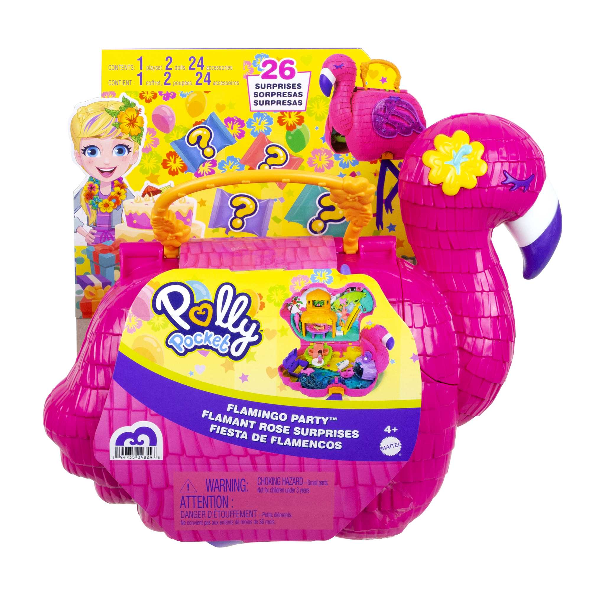 Polly Pocket Grand Coffret Flamant Rose de Fête