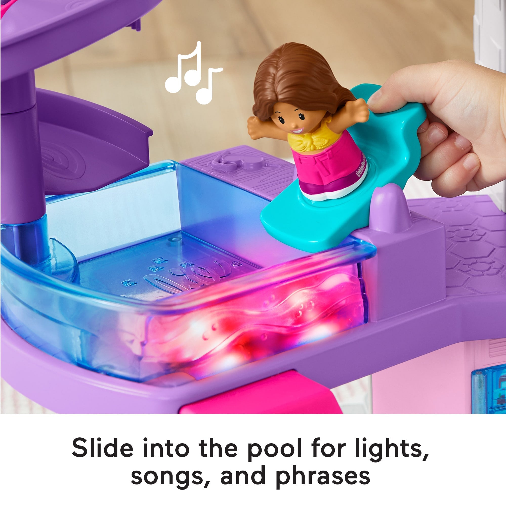 Fisher-Price Little People Barbie Little Dreamhouse Toddler Playset With Music & Lights, 7 Pieces