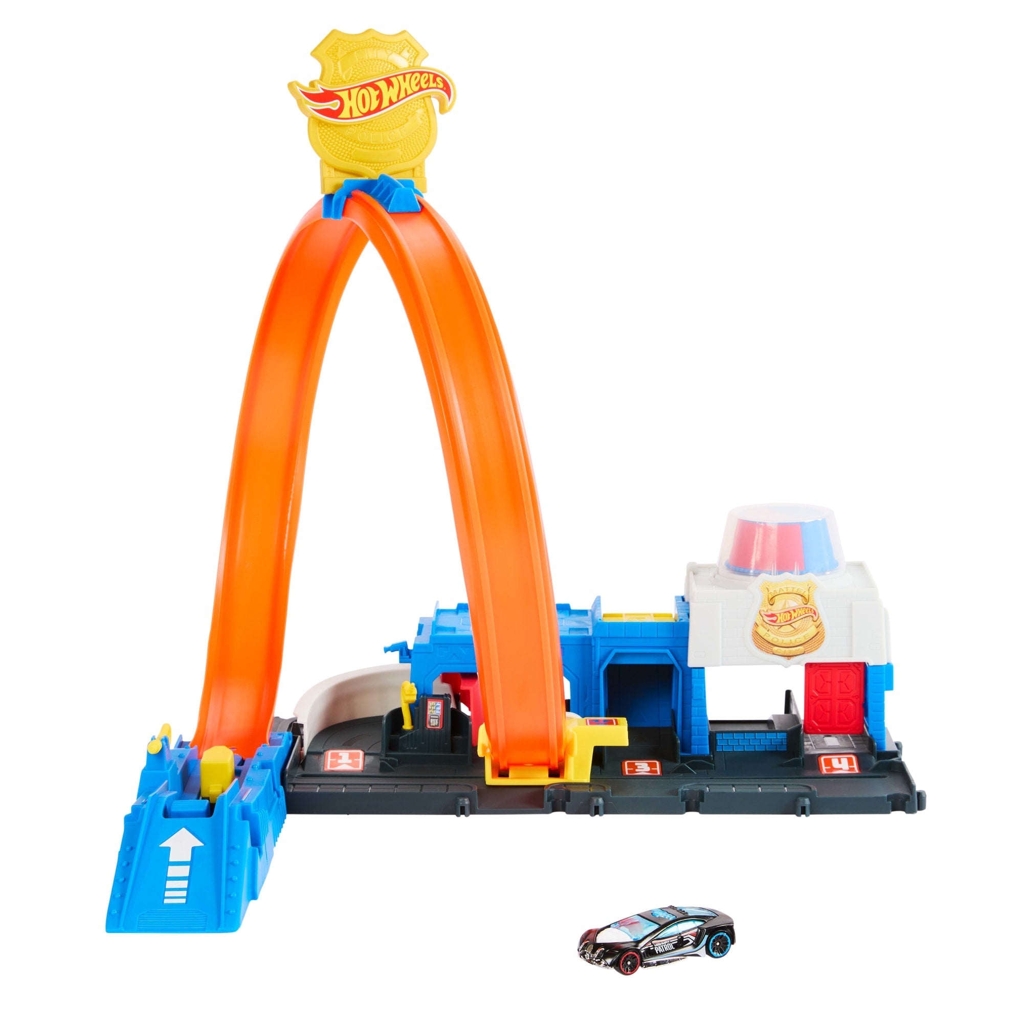 Hot Wheels City Pista de Juguete Súper Estación de Policía