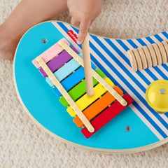 Fisher-Price Table Musicale en Bois, Percussions, 3Éléments en Bois