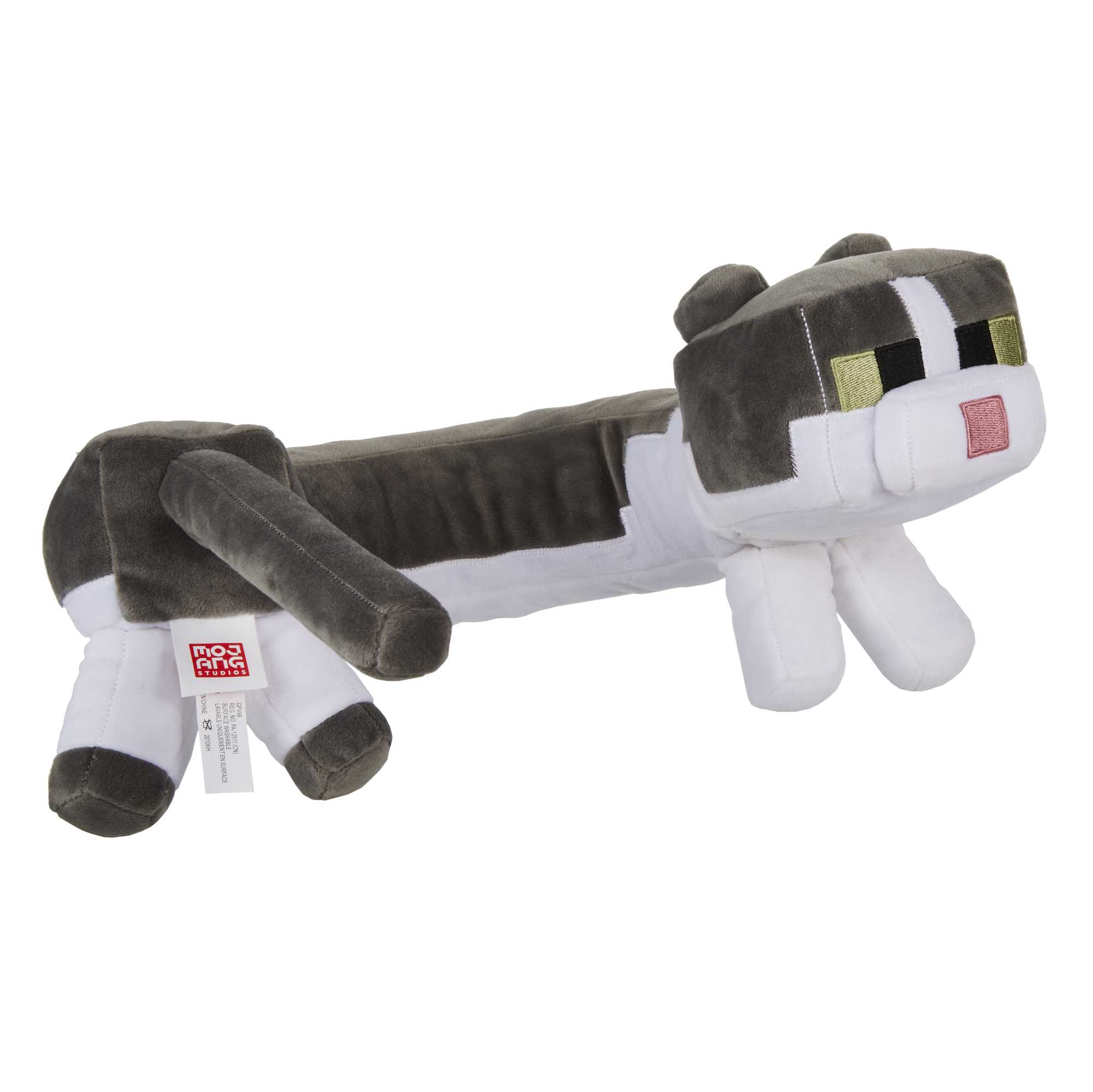 Minecraft Purring Sounds Neck Pillow, Cat Plush Toy With Sound For Travel