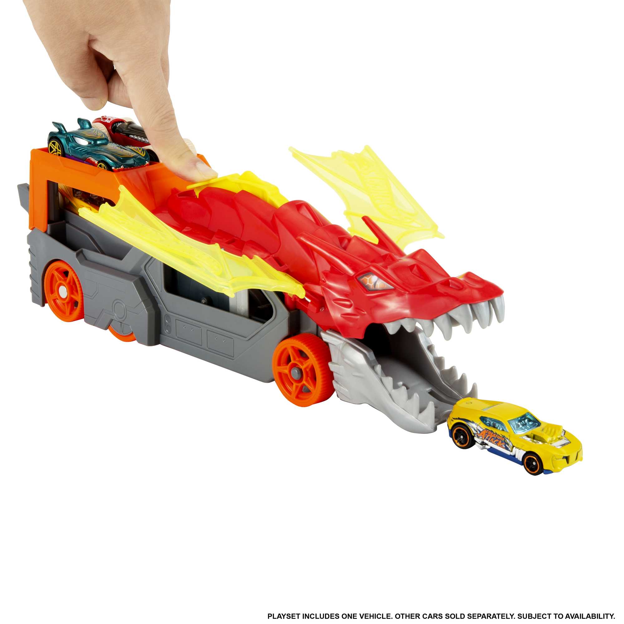 Hot Wheels City Pista de Brinquedo Reboque de Dragão