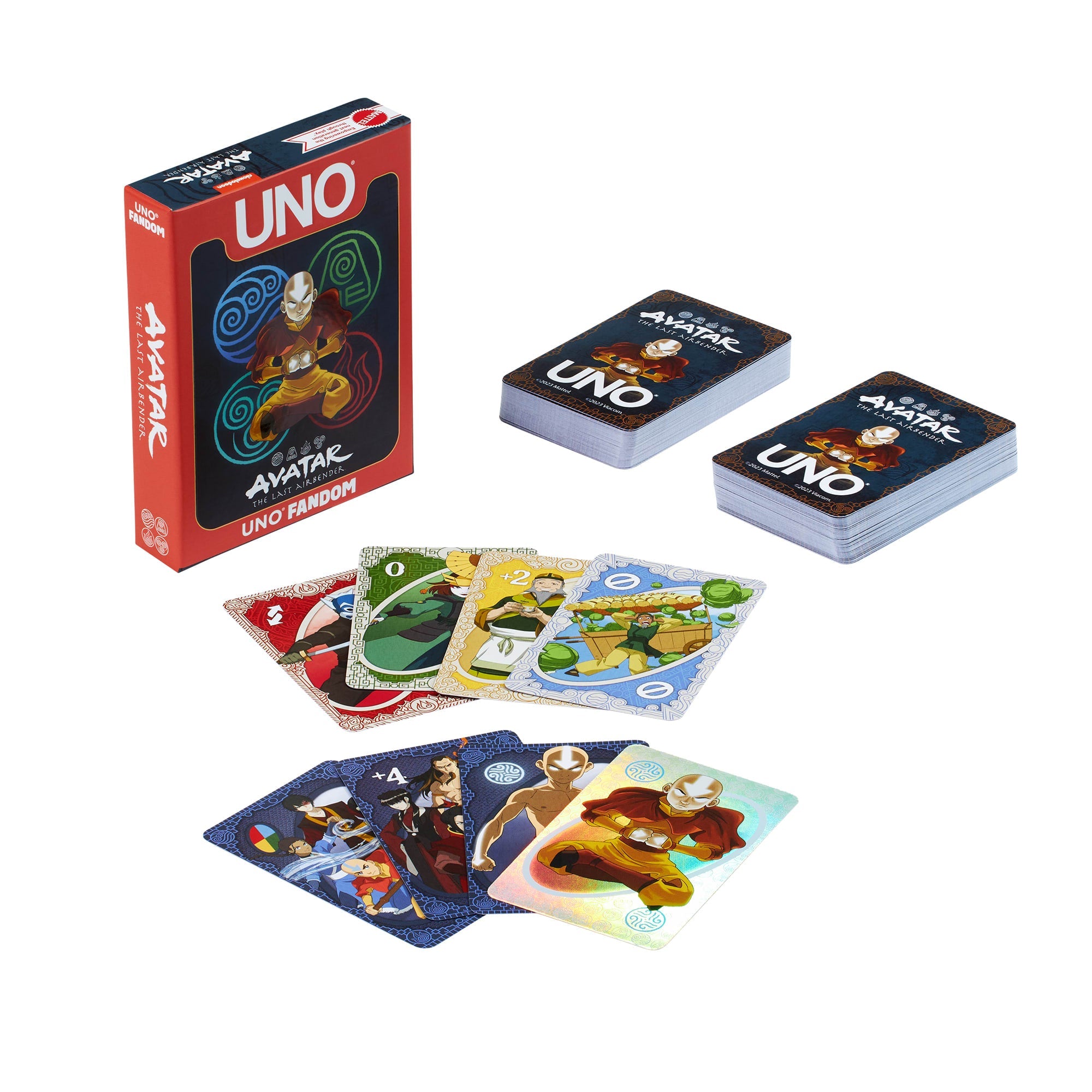Mattel Games UNO Fandom Avatar: The Last Airbender Card Game With Collectible Foil Card For Kids, Adults & Family Night